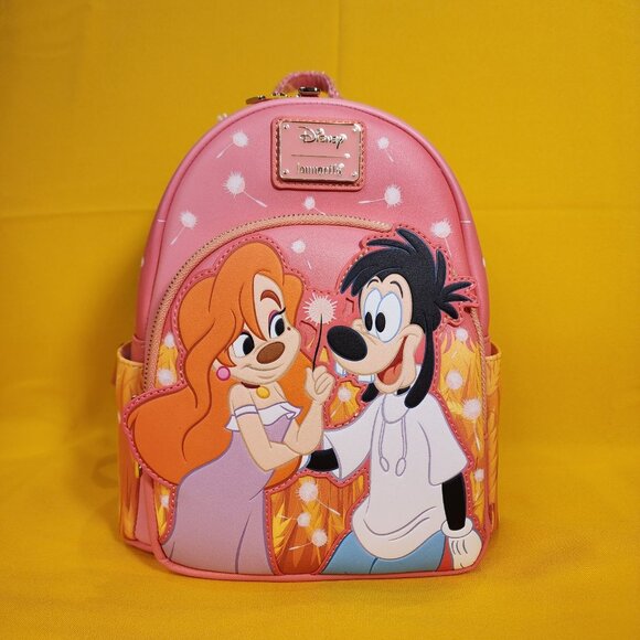 Loungefly Disney A Goofy Movie Max & Roxanne Dandelion Pink Mini Backpack NEW main image 6